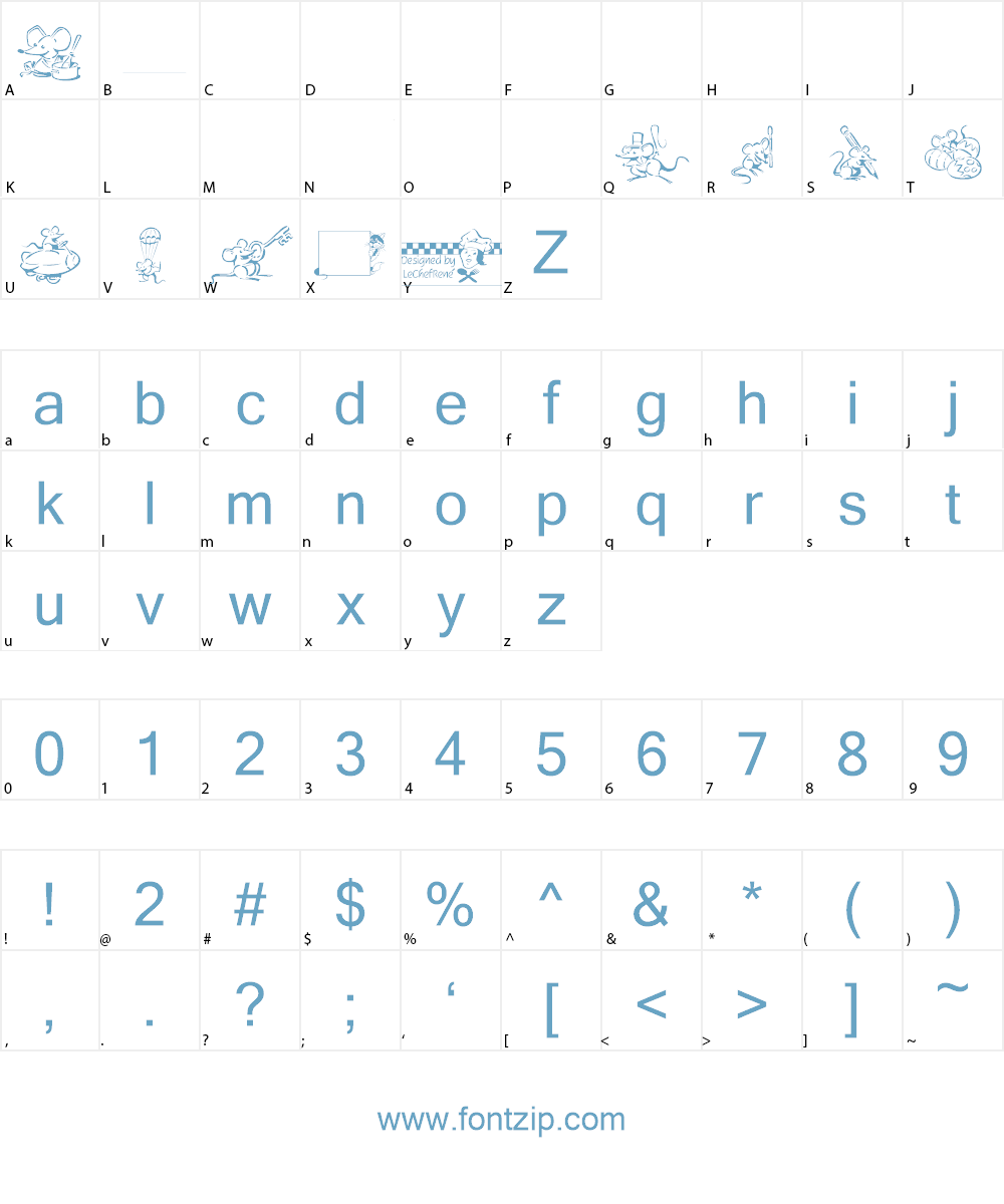 LCR Meeses Font Character